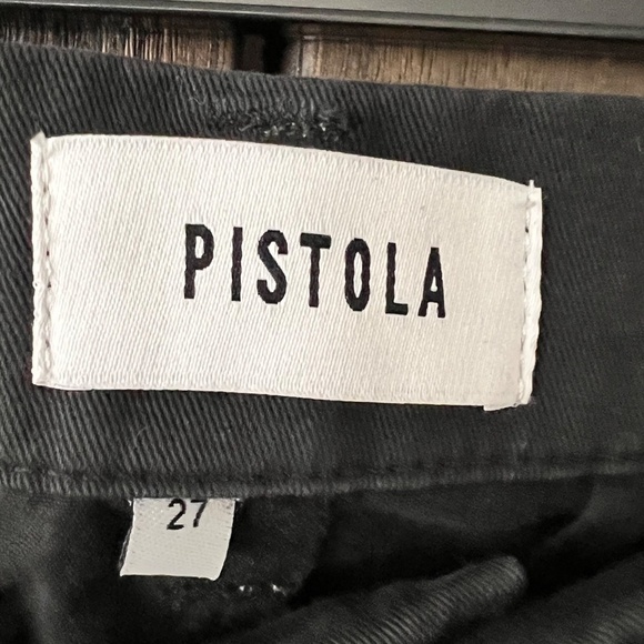 Pistola Kellin High Rise Pleated Cotton Ankle Trouser in Fade to Black Size 27 - Picture 7 of 10